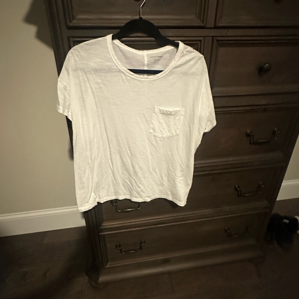 Banana Republic Cream Slub T-Shirt - Women